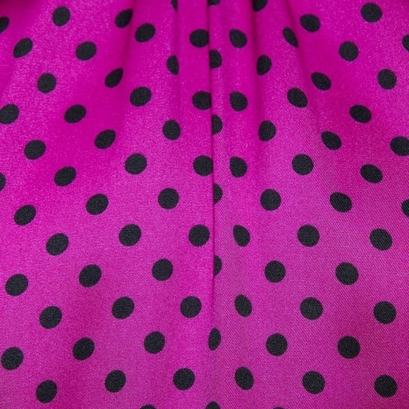 NWT ZARA POLKA DOT FUCHSIA SMALL DATE NIGHT MIDI DRESS - Picture 7 of 8